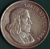 South Africa coin 1 Rand - SOUTH AFRICA (1965 - 1968) obverse obverse of 1 Rand - SOUTH AFRICA (1965 - 1968) coin with KM# 71.1 from South Africa. Inscription: SOUTH AFRICA 1966 T.S.