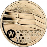 Poland coin 100 Złotych - Wrocław: European Capital of Culture (2016) reverse reverse of 100 Złotych - Wrocław: European Capital of Culture (2016) coin with Y# 964 from Poland. Inscription: WROCŁAW 2016 EUROPEJSKA STOLICA KULTURY