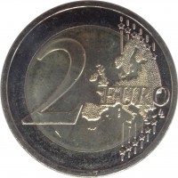 reverse of 2 Euro - Baltic Culture (2016) coin with KM# 221 from Lithuania. Inscription: 2 EURO LL