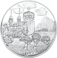 reverse of 10 Euro - Oberösterreich (2016) coin with KM# 3255a from Austria. Inscription: Oberösterreich