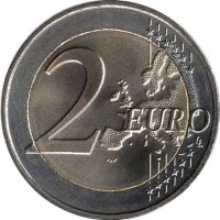 reverse of 2 Euro - Henri I - 50th Anniversary of the Bridge 