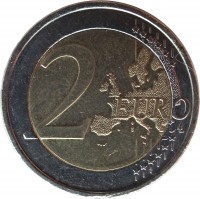 reverse of 2 Euro - One hundred Years Since the 1916 Easter Rising in Ireland (2016) coin with KM# 88 from Ireland. Inscription: 2 EURO LL