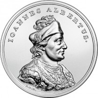 Poland coin 50 Złotych - Treasures of Stanislaw August: John Albert (2016) reverse reverse of 50 Złotych - Treasures of Stanislaw August: John Albert (2016) coin from Poland. Inscription: IOANNES ALBERTUS.