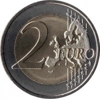 Andorra coin 2 Euro - 30th Anniversary of the Coming of Age and Political Rights to the Men and Women Turning 18 Years Old (2015) reverse reverse of 2 Euro - 30th Anniversary of the Coming of Age and Political Rights to the Men and Women Turning 18 Years Old (2015) coin from Andorra. Inscription: 2 EURO LL