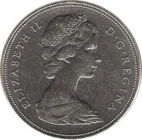 Canada coin 1 Dollar - Elizabeth II - 100th Anniversary to Accession of Manitoba (1970) obverse obverse of 1 Dollar - Elizabeth II - 100th Anniversary to Accession of Manitoba (1970) coin with KM# 78 from Canada. Inscription: ELIZABETH II D · G · REGINA