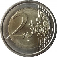 reverse of 2 Euro - Independence (2016) coin from Slovenia. Inscription: 2 EURO LL
