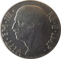 Italy coin 20 Centesimi - Vittorio Emanuele III - Magnetic with reeded edge (1939 - 1943) obverse obverse of 20 Centesimi - Vittorio Emanuele III - Magnetic with reeded edge (1939 - 1943) coin with KM# 75b from Italy. Inscription: VITT · EM · III · RE · E · IMP · G.ROMAGNOLI