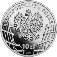 Poland coin 10 Złotych - The Enduring Soldiers Accursed by the Communists: The Enduring Soldiers (2017) reverse reverse of 10 Złotych - The Enduring Soldiers Accursed by the Communists: The Enduring Soldiers (2017) coin with KM# 978 from Poland. Inscription: RZECZPOSPOLITA POLSKA 10ZŁ 2017