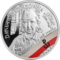 Poland coin 10 Złotych - The Enduring Soldiers Accursed by the Communists: Danuta Siedzikówna obverse of 10 Złotych - The Enduring Soldiers Accursed by the Communists: Danuta Siedzikówna