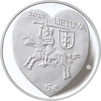 obverse of 5 Euro - Kaziukas Fair (2017) coin with KM# 230 from Lithuania. Inscription: 2017 LIETUVA 5€