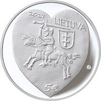 Lithuania coin 5 Euro - Kaziukas Fair (2017) obverse obverse of 5 Euro - Kaziukas Fair (2017) coin with KM# 230 from Lithuania. Inscription: 2017 LIETUVA 5€