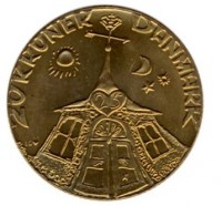 Denmark coin 20 Kroner - Margrethe II - Silver Wedding Anniversary (1992) reverse reverse of 20 Kroner - Margrethe II - Silver Wedding Anniversary (1992) coin with KM# 875 from Denmark. Inscription: 20 KRONER DANMARK