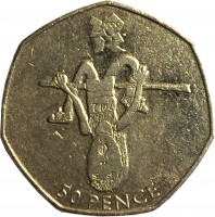 United Kingdom coin 50 Pence - Elizabeth II - London Olympics 2012: Athletics - 4'th Portrait (2009 - 2011) reverse reverse of 50 Pence - Elizabeth II - London Olympics 2012: Athletics - 4'th Portrait (2009 - 2011) coin with KM# 1150 from United Kingdom. Inscription: 2012 50 PENCE