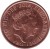 obverse of 1 Penny - Elizabeth II - 5'th Portrait (2015 - 2017) coin with KM# 1339 from United Kingdom. Inscription: ELIZABETH II · DEI · GRA · REG · FID · DEF · 2015 · J.C