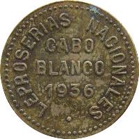 obverse of Bolívar - Cabo Blanco Leprosarium Coinage (1936) coin with KM# L14 from Venezuela. Inscription: LEPROSERIAS NACIONALES CABO BLANCO 1936