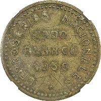 obverse of 5 Bolívares - Cabo Blanco Leprosarium Coinage (1936) coin with KM# L16 from Venezuela. Inscription: LEPROSERIAS NACIONALES CABO BLANCO 1936