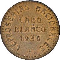 Venezuela coin 20 Bolívares - Cabo Blanco Leprosarium Coinage (1936) obverse obverse of 20 Bolívares - Cabo Blanco Leprosarium Coinage (1936) coin with KM# L18 from Venezuela. Inscription: LEPROSERIAS NACIONALES CABO BLANCO 1936