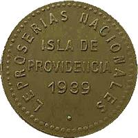 obverse of 5 Bolívares - Isla de Providencia Leprosarium Coinage (1939) coin with KM# L24 from Venezuela. Inscription: LEPROSERIAS NACIONALES ISLA DE PROVIDENCIA 1939