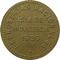 obverse of 10 Bolívares - Isla de Providencia Leprosarium Coinage (1939) coin with KM# L25 from Venezuela. Inscription: LEPROSERIAS NACIONALES ISLA DE PROVIDENCIA 1939