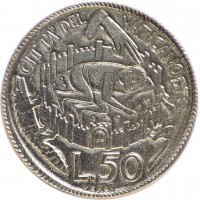KM# 129 CITTA DEL VATICANO. L. 50. VEROI.
