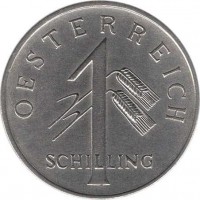 Austria coin 1 Schilling (1934 - 1935) obverse obverse of 1 Schilling (1934 - 1935) coin with KM# 2851 from Austria. Inscription: OESTERREICH 1 SCHILLING
