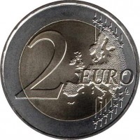France coin 2 Euro - Auguste Rodin (2017) reverse reverse of 2 Euro - Auguste Rodin (2017) coin from France. Inscription: 2 EURO LL