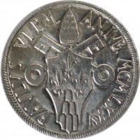 KM# 126 PAVLVS VI P.M. AN.IVB.MCMLXXV.