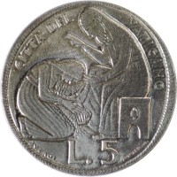 KM# 126 CITT'DEL VATICANO. L.5.