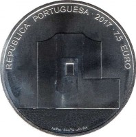 obverse of 7 1/2 Euro - Portuguese architecture: Álvaro Siza (2017) coin from Portugal. Inscription: REPÚBLICA PORTUGUESA · 2017 7.5 EURO INCM - SOUTO MOURA