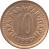 reverse of 10 Para (1990 - 1991) coin with KM# 139 from Yugoslavia. Inscription: 10 ПАРА · PARA · PAR · ПАРИ · 1990