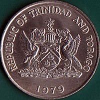Trinidad and Tobago coin 1 Dollar - F.A.O. - Food for All (1979) obverse obverse of 1 Dollar - F.A.O. - Food for All (1979) coin with KM# 38 from Trinidad and Tobago. Inscription: REPUBLIC OF TRINIDAD AND TOBAGO TOGETHER WE ASPIRE TOGETHER WE ACHIEVE 1979