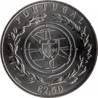 Portugal coin 2 1/2 Euro - 100th Anniversary of Fátima (2017) obverse obverse of 2 1/2 Euro - 100th Anniversary of Fátima (2017) coin with KM# 874 from Portugal. Inscription: PORTUGAL INCM €2,50