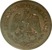 Mexico coin 10 Centavos (1919 - 1935) obverse obverse of 10 Centavos (1919 - 1935) coin with KM# 430 from Mexico. Inscription: ESTADOS UNIDOS MEXICANOS