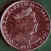 Isle of Man coin 5 Pence - Elizabeth II (2017) obverse obverse of 5 Pence - Elizabeth II (2017) coin from Isle of Man. Inscription: QUEEN ELIZABETH II . ISLE OF MAN 2017