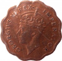 Cyprus coin 1/2 Piastre - George VI (1942 - 1945) obverse obverse of 1/2 Piastre - George VI (1942 - 1945) coin with KM# 22a from Cyprus. Inscription: GEORGIVS VI REX IMPERATOR