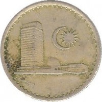 Malaysia coin 5 Sen - Yang di-Pertuan Agong (1967 - 1988) obverse obverse of 5 Sen - Yang di-Pertuan Agong (1967 - 1988) coin with KM# 2 from Malaysia.