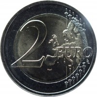 reverse of 2 Euro - Estonia’s Road to Independence (2017) coin from Estonia. Inscription: 2 EURO LL