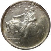 United States coin 1/2 Dollar - Stone Mountain Memorial (1925) obverse obverse of 1/2 Dollar - Stone Mountain Memorial (1925) coin with KM# 157 from United States. Inscription: IN GOD WE TRUST STONE MOUNTAIN 1925