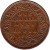 reverse of 1/4 Anna - Victoria - 