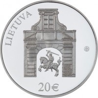 Lithuania coin 20 Euro - Radziwiłł Palace (2017) obverse obverse of 20 Euro - Radziwiłł Palace (2017) coin with KM# 232 from Lithuania. Inscription: LIETUVA 20€