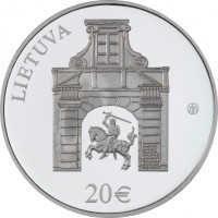 obverse of 20 Euro - Radziwiłł Palace (2017) coin with KM# 232 from Lithuania. Inscription: LIETUVA 20€