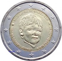 Belgium coin 2 Euro - Philippe - Child Focus (2016) obverse obverse of 2 Euro - Philippe - Child Focus (2016) coin from Belgium. Inscription: BELGIQUE-BELGIE-BELGIEN-2016 MISSING-DISPARU-VERMIST WWW.CHILDFOCUS.BE