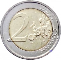 reverse of 2 Euro - Philippe - Child Focus (2016) coin from Belgium. Inscription: 2 EURO LL