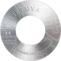 Lithuania coin 5 Euro - The 100th Anniversary of the Restoration of Lithuania’s Independence: Diplomacy (2018) obverse obverse of 5 Euro - The 100th Anniversary of the Restoration of Lithuania’s Independence: Diplomacy (2018) coin from Lithuania. Inscription: LIETUVA 5€ 2018 1918 VASARIO 16-OJI