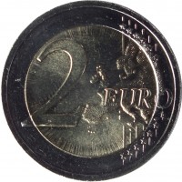 reverse of 2 Euro - Song and Dance Celebration (2018) coin from Lithuania. Inscription: 2 EURO LL