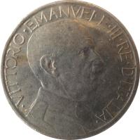 Italy coin 2 Lire - Vittorio Emanuele III (1923 - 1935) obverse obverse of 2 Lire - Vittorio Emanuele III (1923 - 1935) coin with KM# 63 from Italy. Inscription: · VITTORIO · EMANVELE · III · RE · D'ITALIA ·