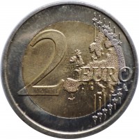 reverse of 2 Euro - Simone Veil (2018) coin from France. Inscription: 2 EURO LL