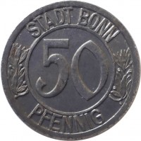Iron coin Germany F# 51.3 STADT BONN. 50. PFENNIG.