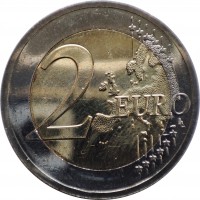 reverse of 2 Euro - Lithuanian Ethnographic Regions: Aukštaitija (2020) coin from Lithuania. Inscription: 2 EURO LL