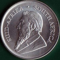 South Africa coin 1 Krugerrand (2018 - 2021) obverse obverse of 1 Krugerrand (2018 - 2021) coin from South Africa. Inscription: SUID-AFRIKA · SOUTH AFRICA